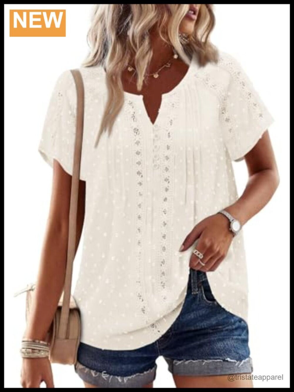 Women Short Sleeve V Neck Flowy Tunic Top Boho Casual Shirt